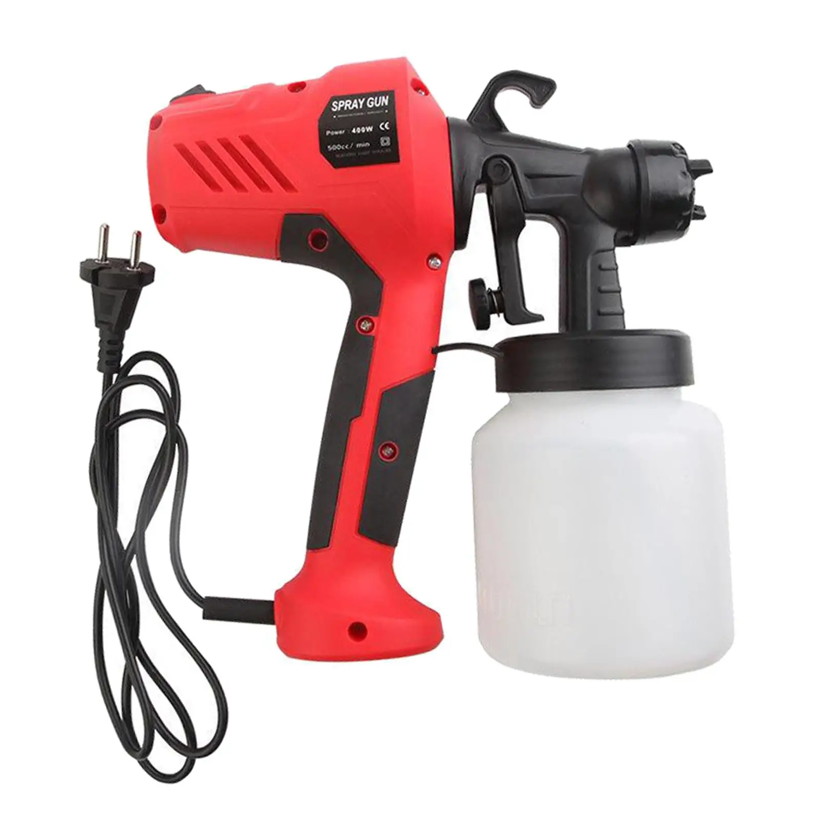 

Electric Paint Spray Gun Portable Spray Gun Sprayer Handheld Plastic Adjustable Volume 400W 400ML Sprayer Gun