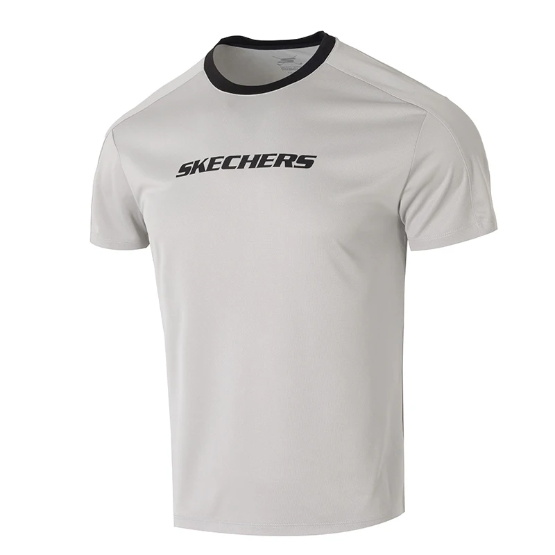 

Skechers Knitted Crew Neck T-Shirt Loose Soft Unisex Daily Work Clothing Outdoor Short-Sleeved P225U124-02Vp