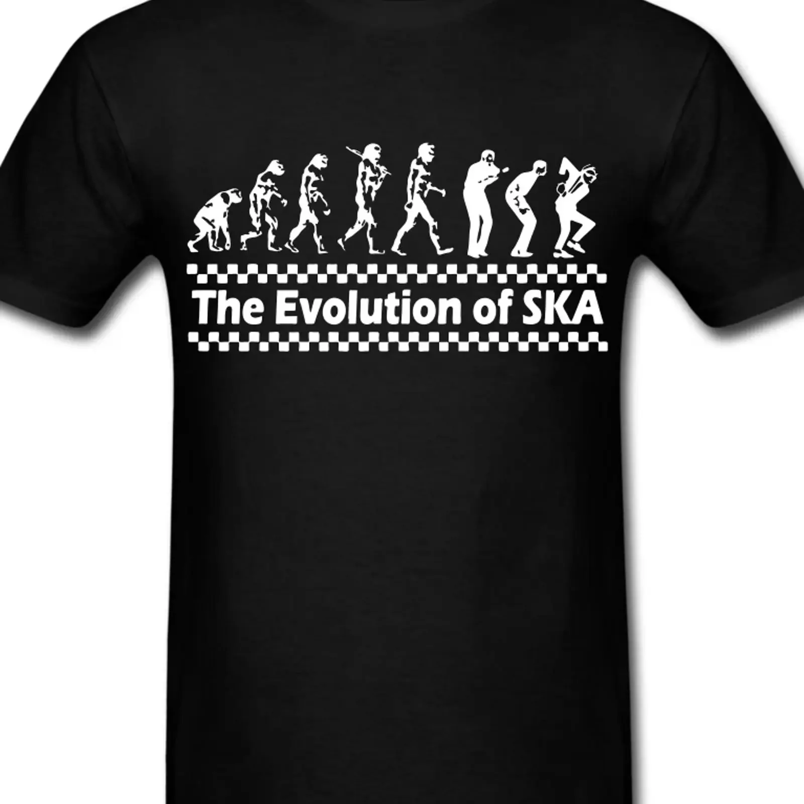 T-shirt Evolution of SKA, musique jamaïcaine, reggae, rastafari, rock, vintage, délavé, élégant, décontracté, polyvalent, graphique