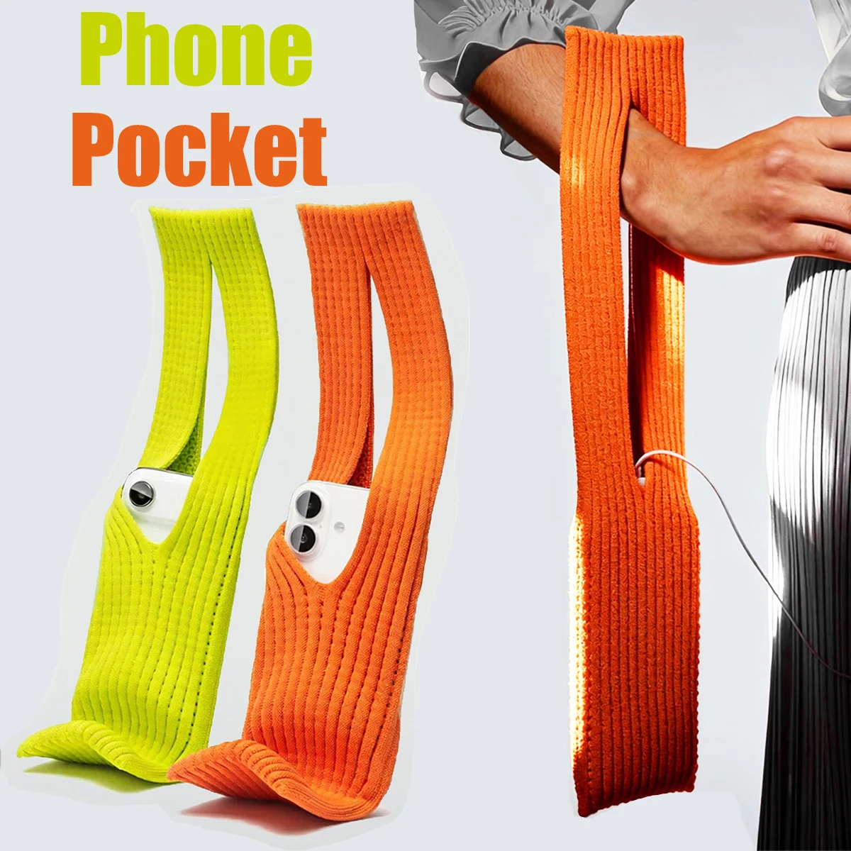 Fashion Accessories New 2026 Woven Bag Phone Pocket High Knitted Mini Bag Portable 40cm Short 80cm Long for IPhone Mobile Phone