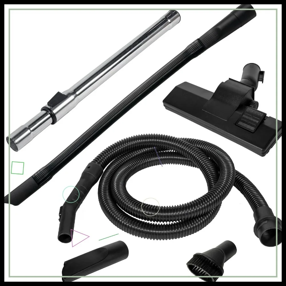 Kit de accesorios para aspiradoras en seco y húmedo de 6 piezas con herramienta para hendiduras flexible para limpieza de taller y coche