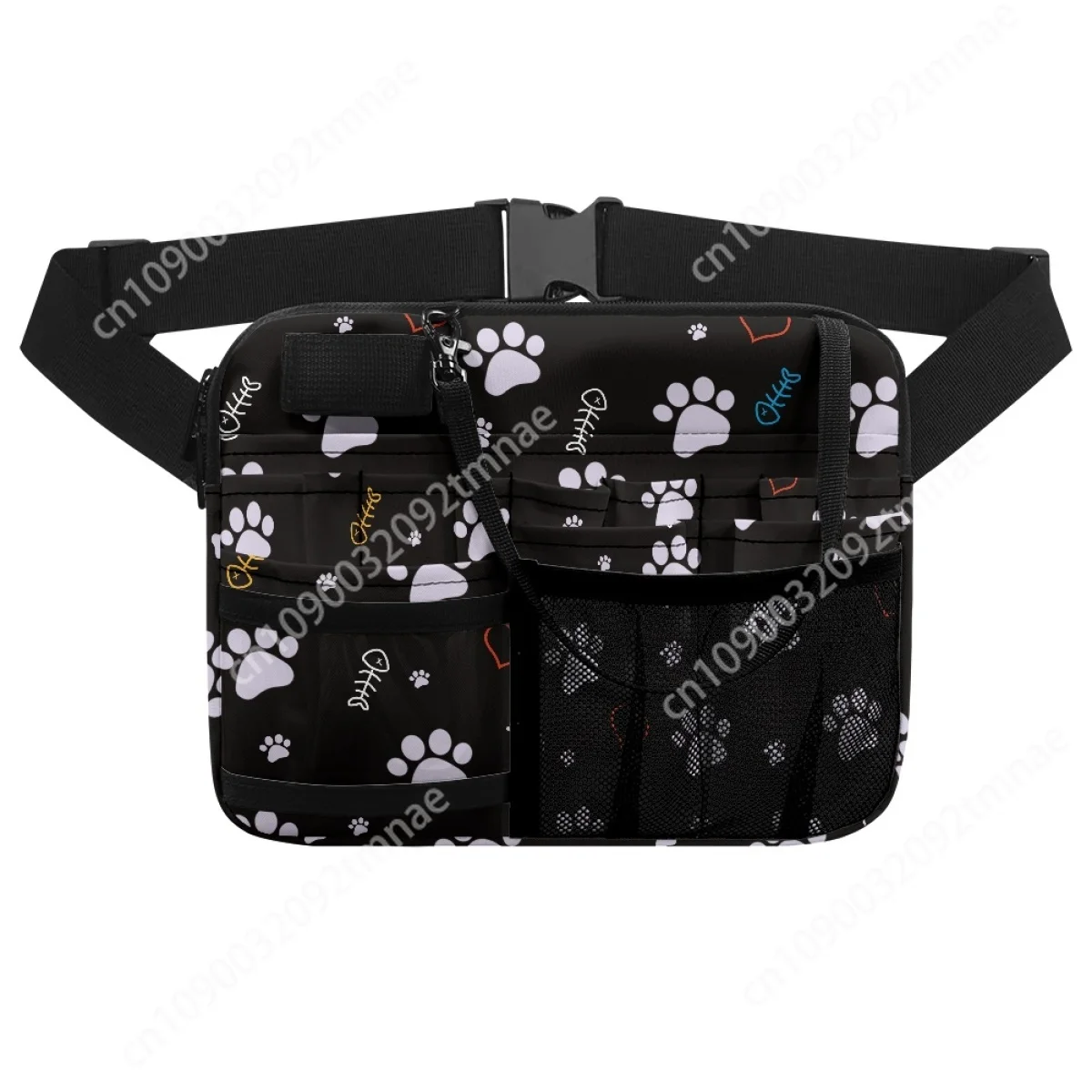 Casual Dog Paw Designer Adjustable Organizer Pouch Medical Nurse Fanny Pack Female Storage Practical Waist Bag Custom on Demand