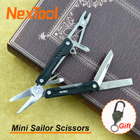 NexTool Mini Sailor Scissors 10 in 1 Keycahin Multitool Folding Pliers Pocket Knife Outdoor EDC Camping Multifunctional Tool