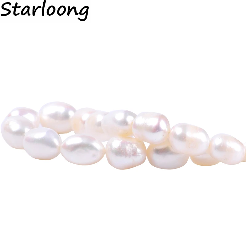 

1pack/lot 9-10mm A quality white rice oval irregular Natural freshwater Pearl Loose Beads DIY for Jewelry bracelet necklace