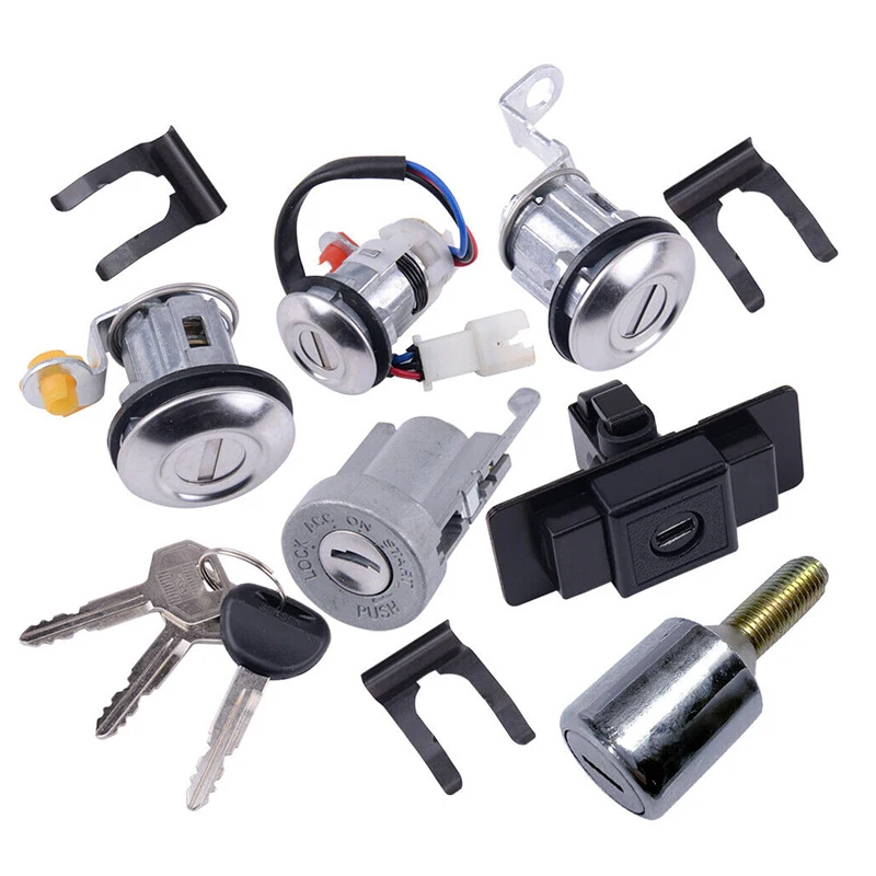 

MR259744 Car Full Lock Cylinder Key Set Fit for Mitsubishi Pajero Montero MK2 4G54 4G64 4M40 6G72 1990 1991 1992 1993 1994-2004