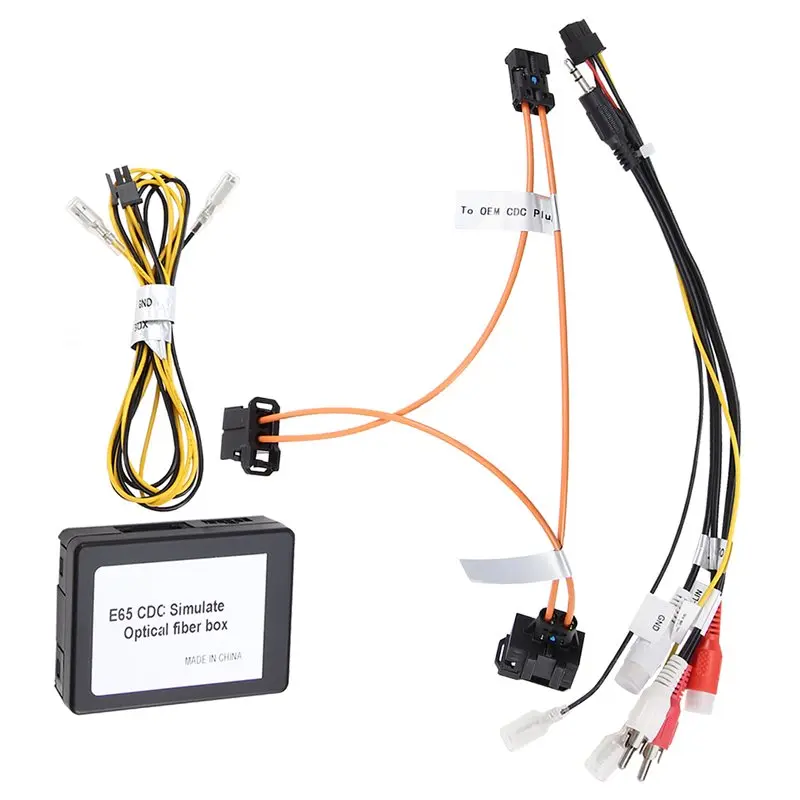 A99F-For BMW 7 Series E65 E66 E68 2002-2008 Car Fiber Optic Audio Decoder/Connecting Cable/Power Supply Cable For Channel Most