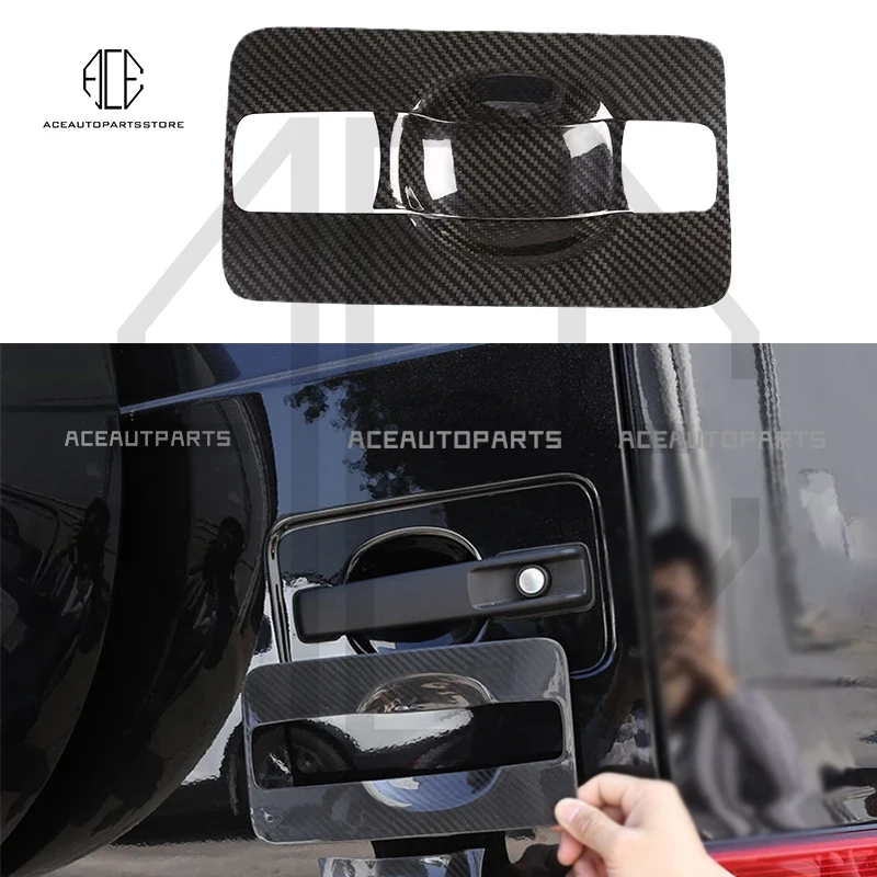 Real Carbon Fiber Rear Outside Door Handle Cover Trim For Mercedes Benz G-Class W464 Tail Door Handle Bowl Cover Trim