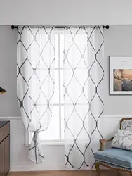 Sheer Curtains White Korean Simple Mesh Veil for Living room, Bedroom