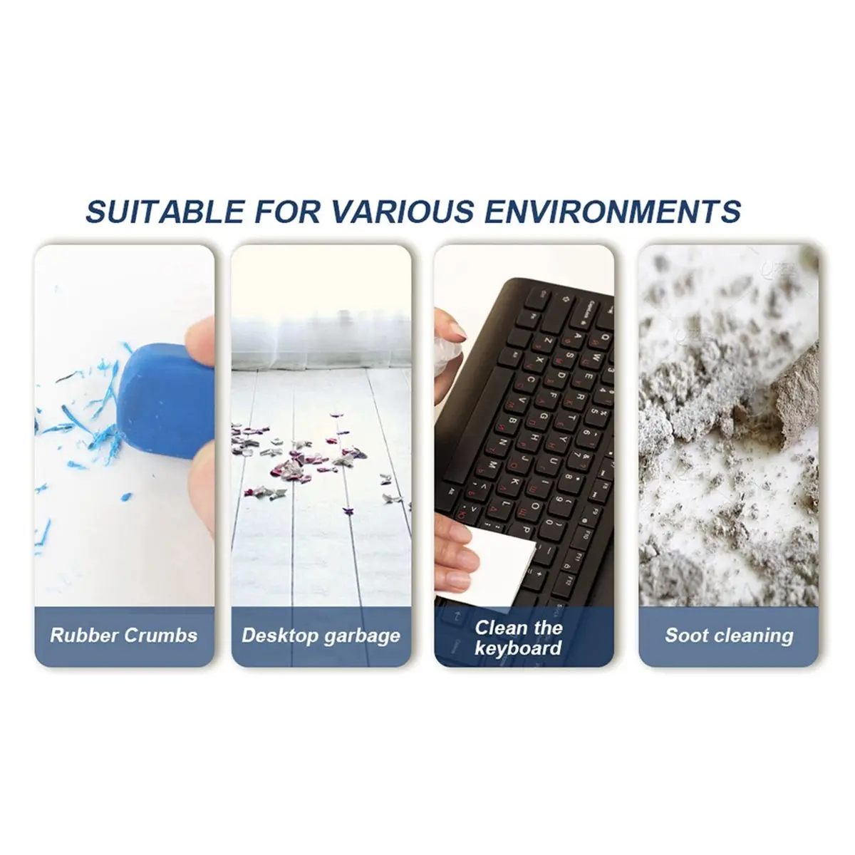 fitfit Desktop Vacuum Cleaner USB Rechargeable, Portable Mini Vacuum for Dust, Crumbs, Keyboard, Car and Home
