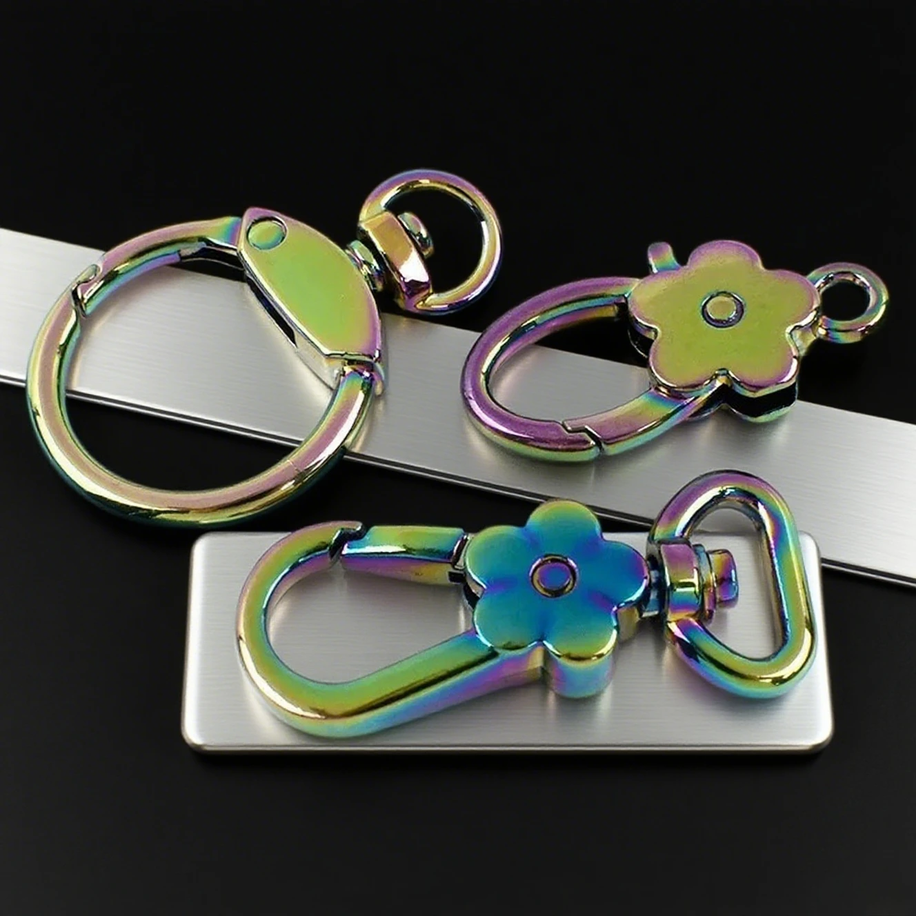 

5-20Pcs Colored Metal Buckles for Bag Straps Keychain Swivel Clasp Snap Hooks Handbag Chain Connector DIY Hardware Accessories