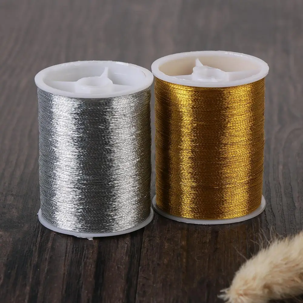 100 metres Spool Handmade Crafts gold wire Sewing Machine Cross Stitch Embroidery Thread