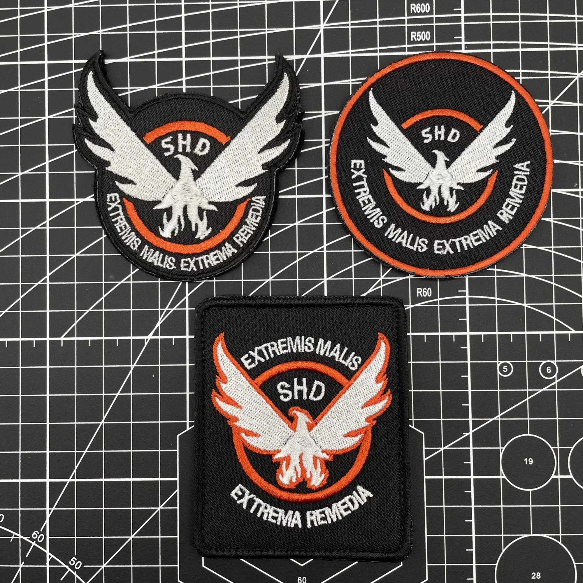 SHD The Division Wings Embroidered Patches Tactical Military Game Armband Shooting Role-playing Morale Badge Backpack Sticker