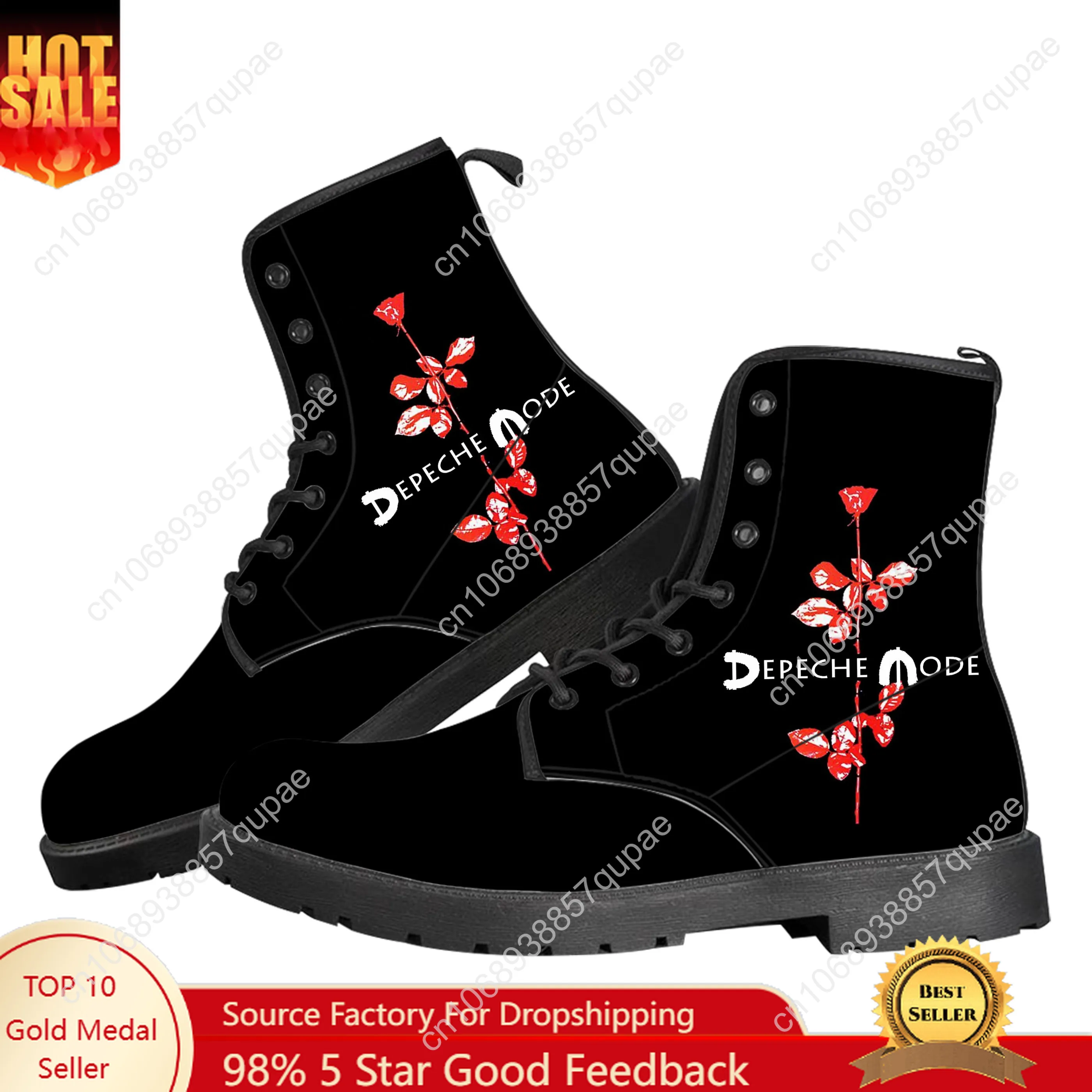 

Depeche Rock Band Casual Boots Music Singer Mens Womens Teenager Shoes Fashion 3D Boot Outdoor Couple Customize Made Shoe