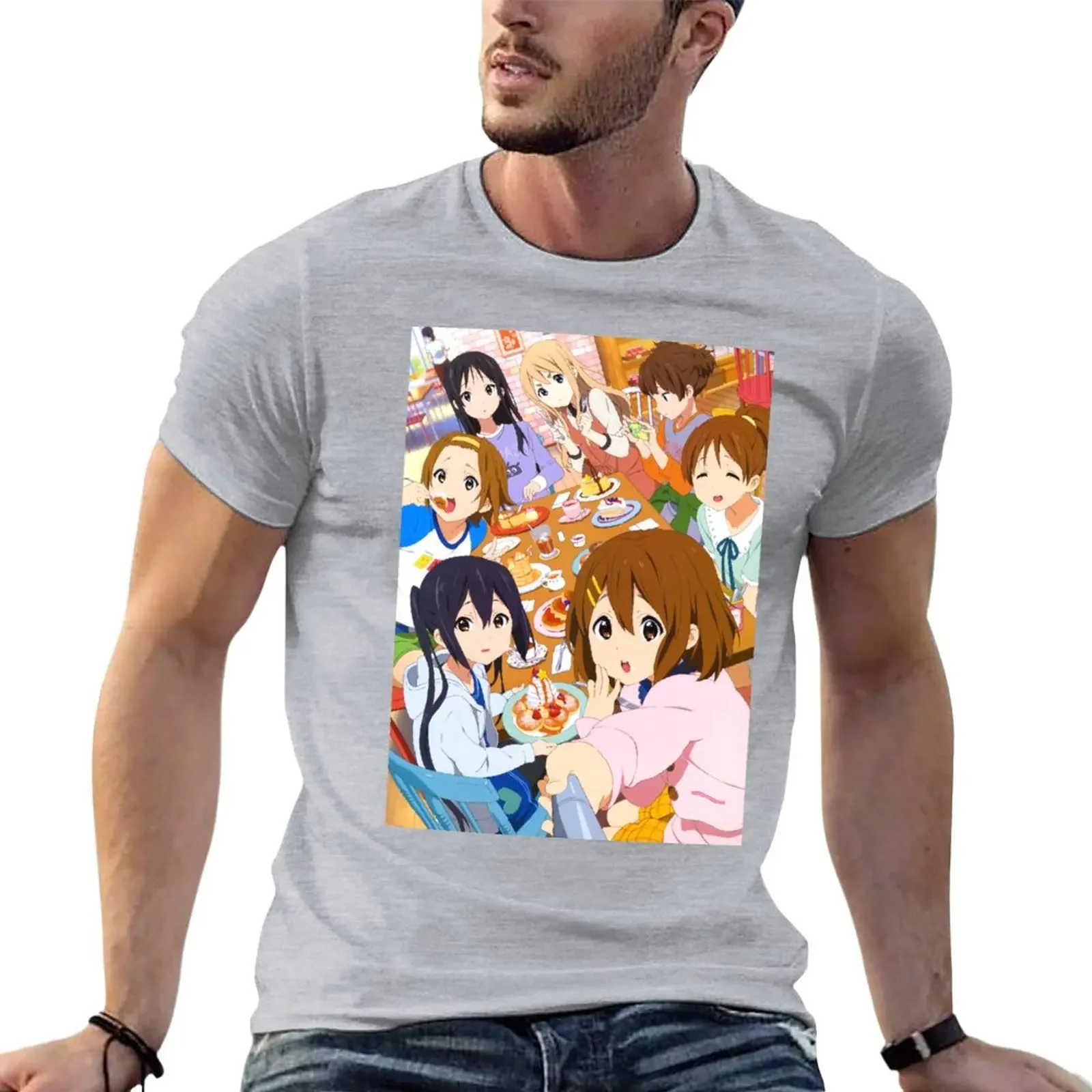 K-On! - Group T-Shirt aesthetic clothes boys whites tshirts for men