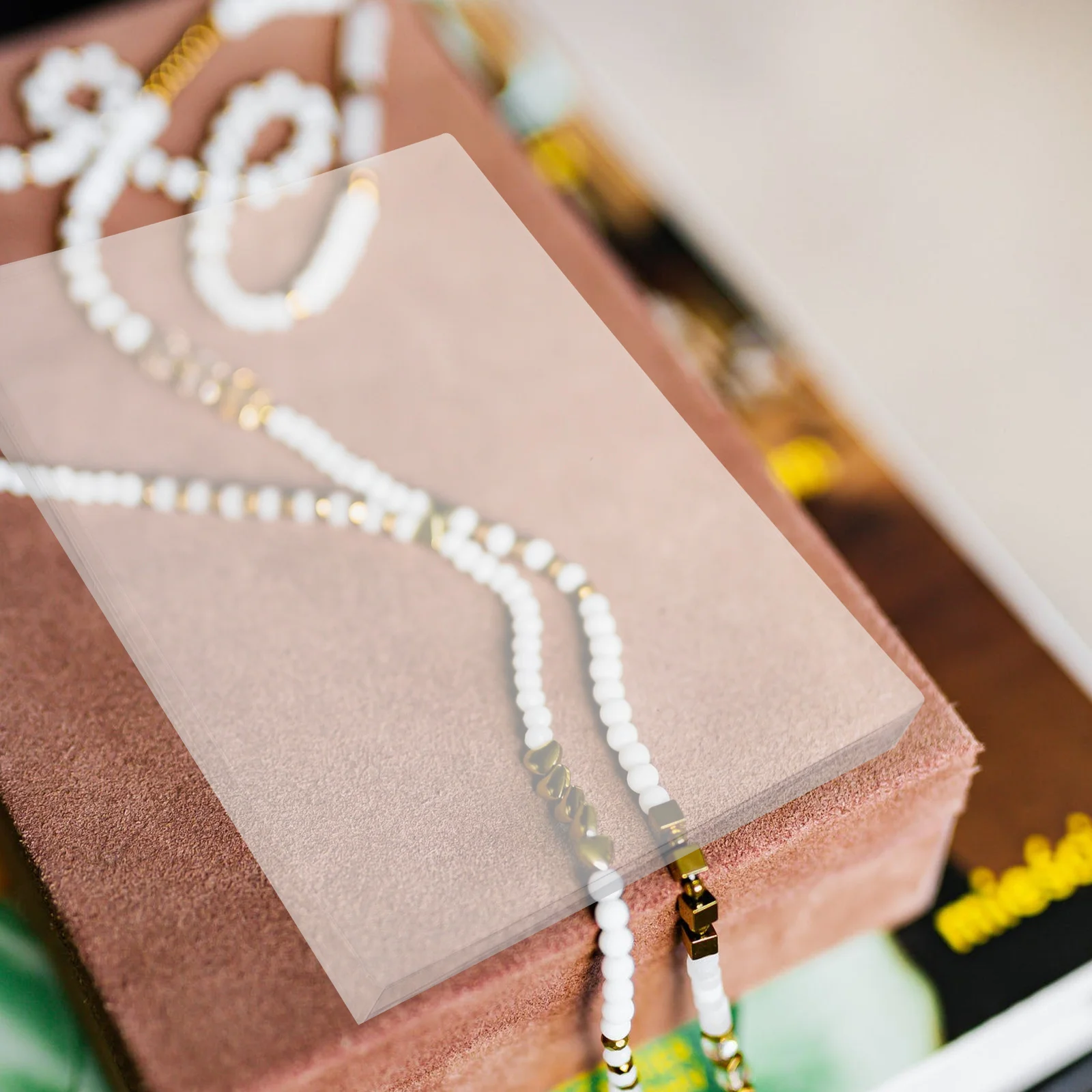 6Pcs Dust Proof Transparent Jewelry Tray Cover Clear Organizer Tray Protector Smooth Rounded Edges for Easy Storage and Display