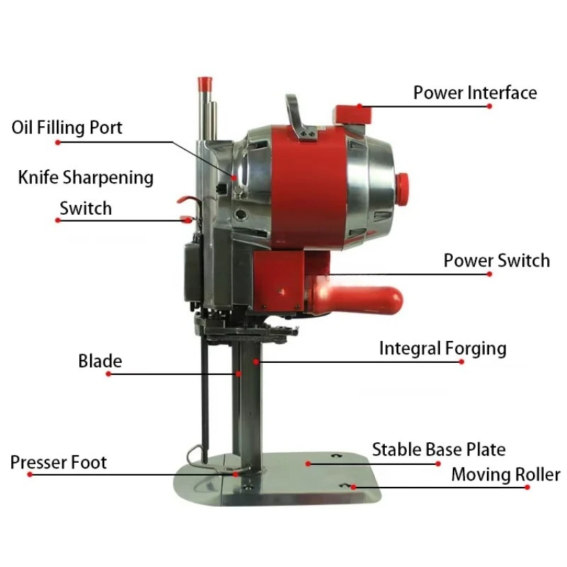 Vertical Straight Knife Cloth Cutting Machine New Condition Apparel Machinery for Fabric and Synthetic Leather Cutting