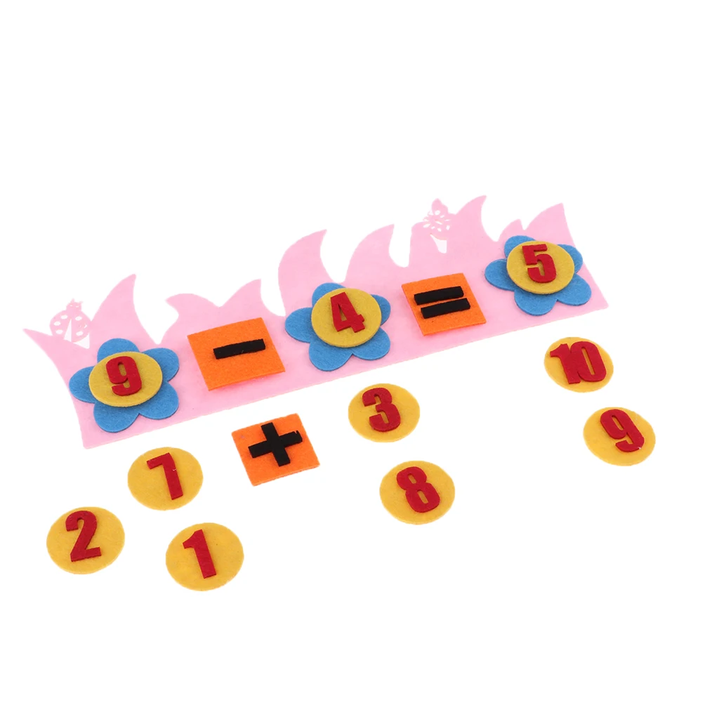 Giocattoli educativi per la scuola materna dei bambini, giocattoli cognitivi matematici montessori per bambini in feltro non tessuto fai-da-te