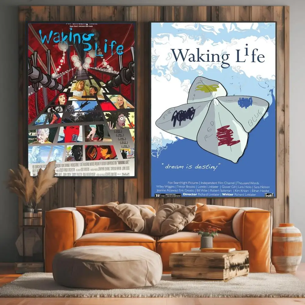 anime W-Waking Life-E Painting Calligraphy Elegant Botanical Decor for Living Room Modern Interior Design