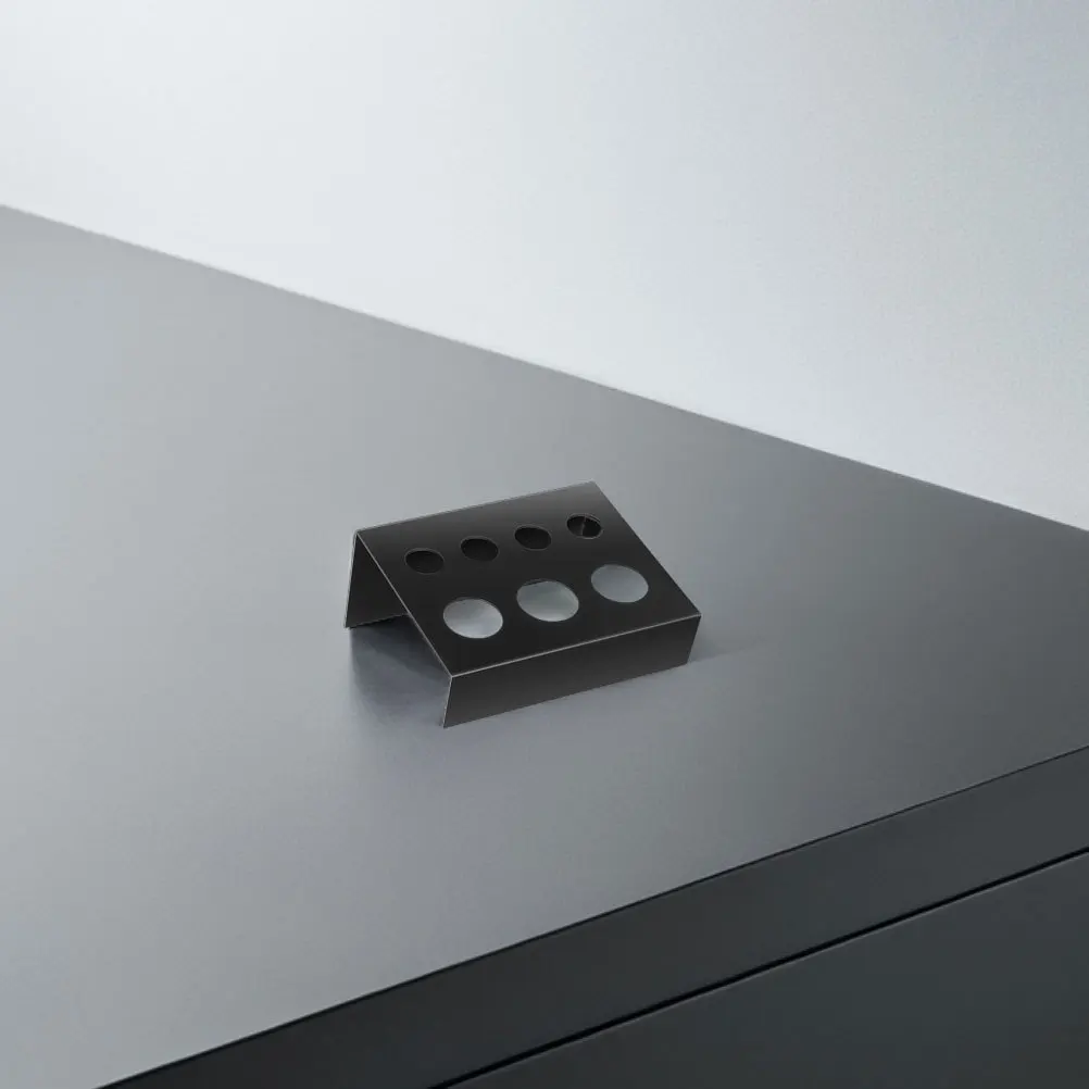 

2Pcs 7-Hole Rectangular Tattoo Ink Cup Holder Metal Pigment Organizer for Efficient Workspace Management Pen Cup Holder for Desk