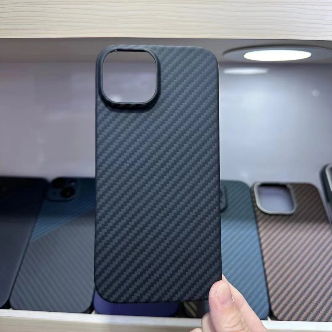 Real Aramid Carbon Fiber For iphone 11 12 13 14 15 Pro Max Plus Mini Ultra Thin 600D For 15 Pro Max CASE Cover