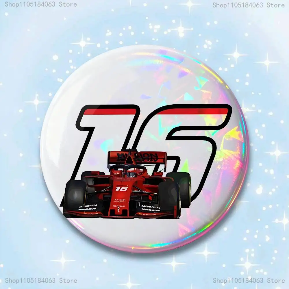 C-Charles Driver L-Leclerc 16 Badges 25 32 44 58 75 mm Round Cosplay Pin Bag Decor Fans Collect Friends Gifts Brooch Souvenir