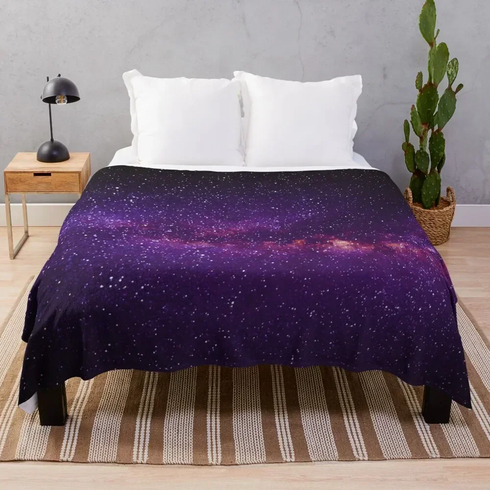 

Purple Galaxy Space Photograph Throw Blanket Ultra Plush Cozy Blanket for Napping Sleeping