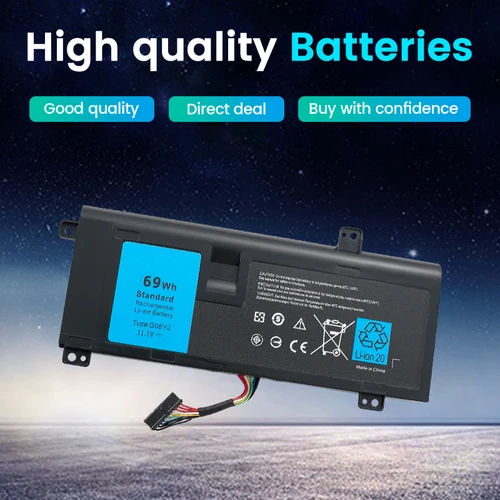 Imagen 2 del producto SOMI G05YJ batería del ordenador portátil para DELL Alienware 14 A14 M14X R3 R4 serie P39G Alienware 14D-1528 GO5YJ Y3PN0 8X70T 69WH