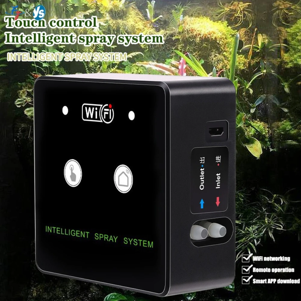 Rainforest Sprayer WiFi Control Automatic Mist Rainforest Timing Spray System Kit Irrigation Timer Reptile Sprayer Humidifier