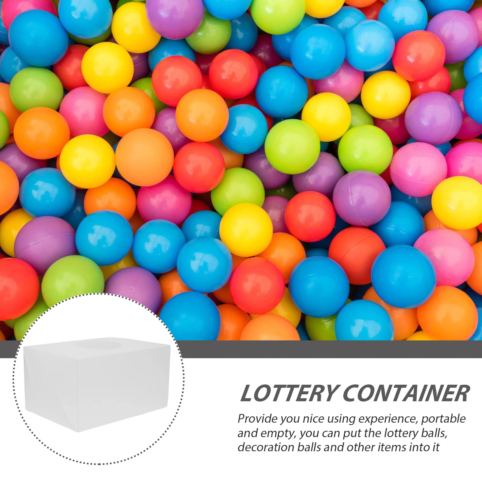 

Multi-Function Lottery Box PP Material Square Raffle Container for Party Meeting Annual Event Game Supplies