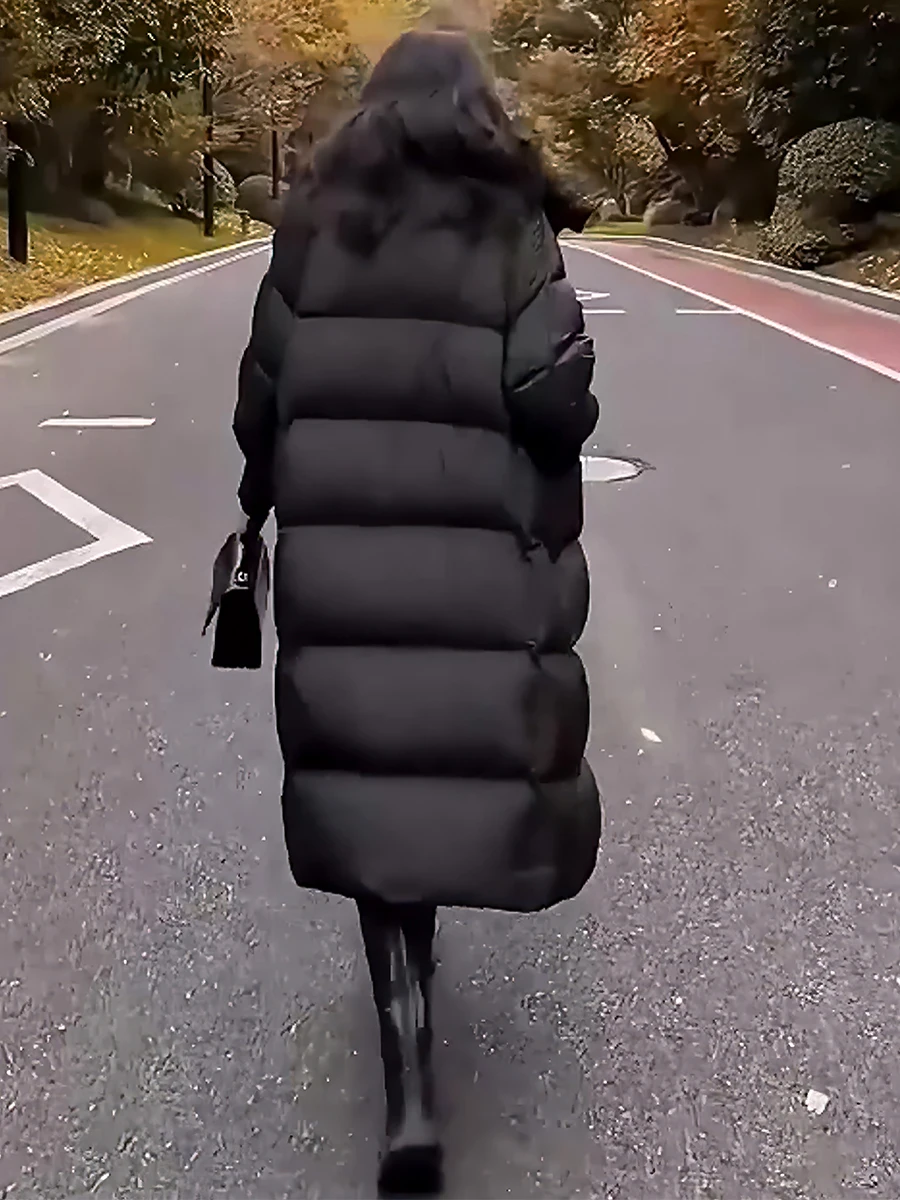 Abrigo de Invierno para Mujer, Cuello Elegante, Cálido, para Viajar al Trabajo, Largo Medio, Otros Cuellos