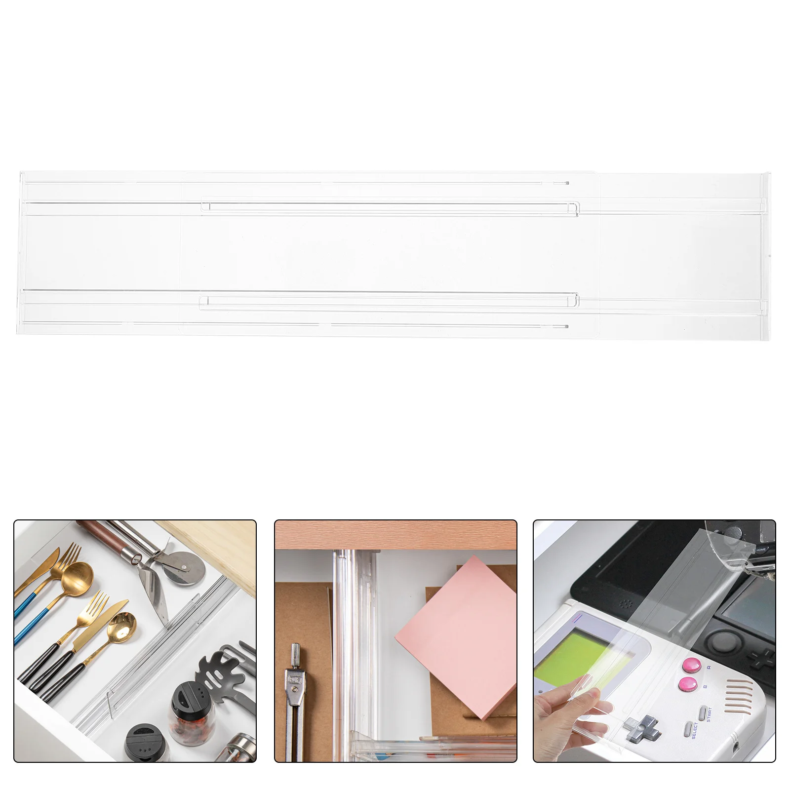 

4Pcs Retractable Drawer Partition Plastic Organizer Expandable Adjustable Board Home Sundries Storage Separator