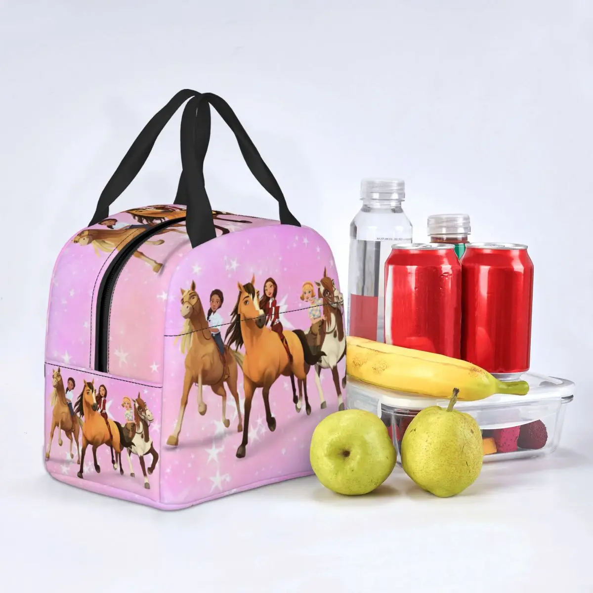 Spirit Riding-Bolsa de almuerzo con aislamiento gratis para mujeres y niños, nevera portátil, fiambrera térmica, trabajo, escuela, Picnic, bolsas de mano para comida