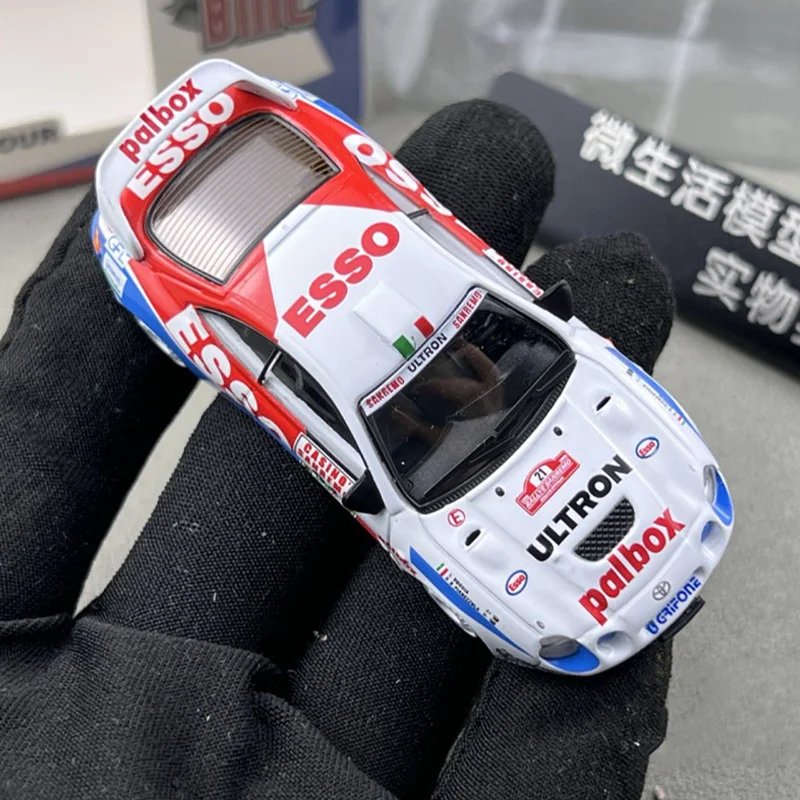BMC 1:64 تويوتا سيليكا ST205 1996 سانريمو رالي ديتاليا # 21 نموذج ESSO Livery Rally Alloy Diecast لجامعي رياضة السيارات #3