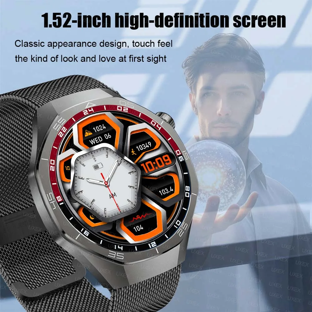 الرجال زائد ساعة ذكية GPS المسار ساعة AMOLED شاشة مراقب معدل ضربات القلب بلوتوث دعوة IP67 مقاوم للماء الرجال Smartwatch برو جديد #3