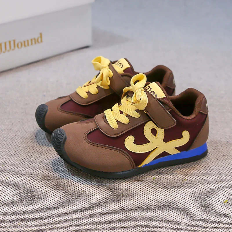 

Fashion Kids Running Shoes Comfy Brown Sneakers Boys Flat Casual Sports Shoes for Girl Toddler Shoes tenis masculino infantil