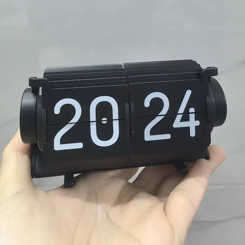 Miaoke Smart Digital Clock Automatic Page Turning Display Desktop Electronic Timepiece Modern Home Office Table Decoration