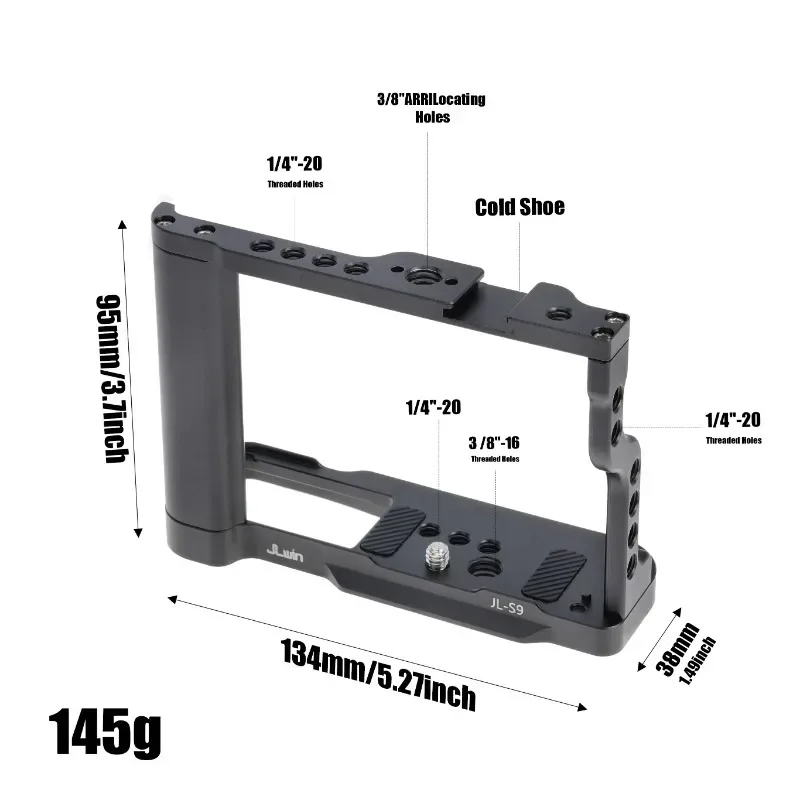 Jaula de cámara para Panasonic LUMIX S9, agujeros de localización, trípode, jaula de tiro, mango, accesorios de fotografía