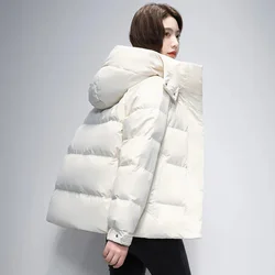 2024 New Fashionable Down Cotton Jacket Short Korean Edition Bright Face Non Washable Thick Winter Coat Printed Cotton Jacket