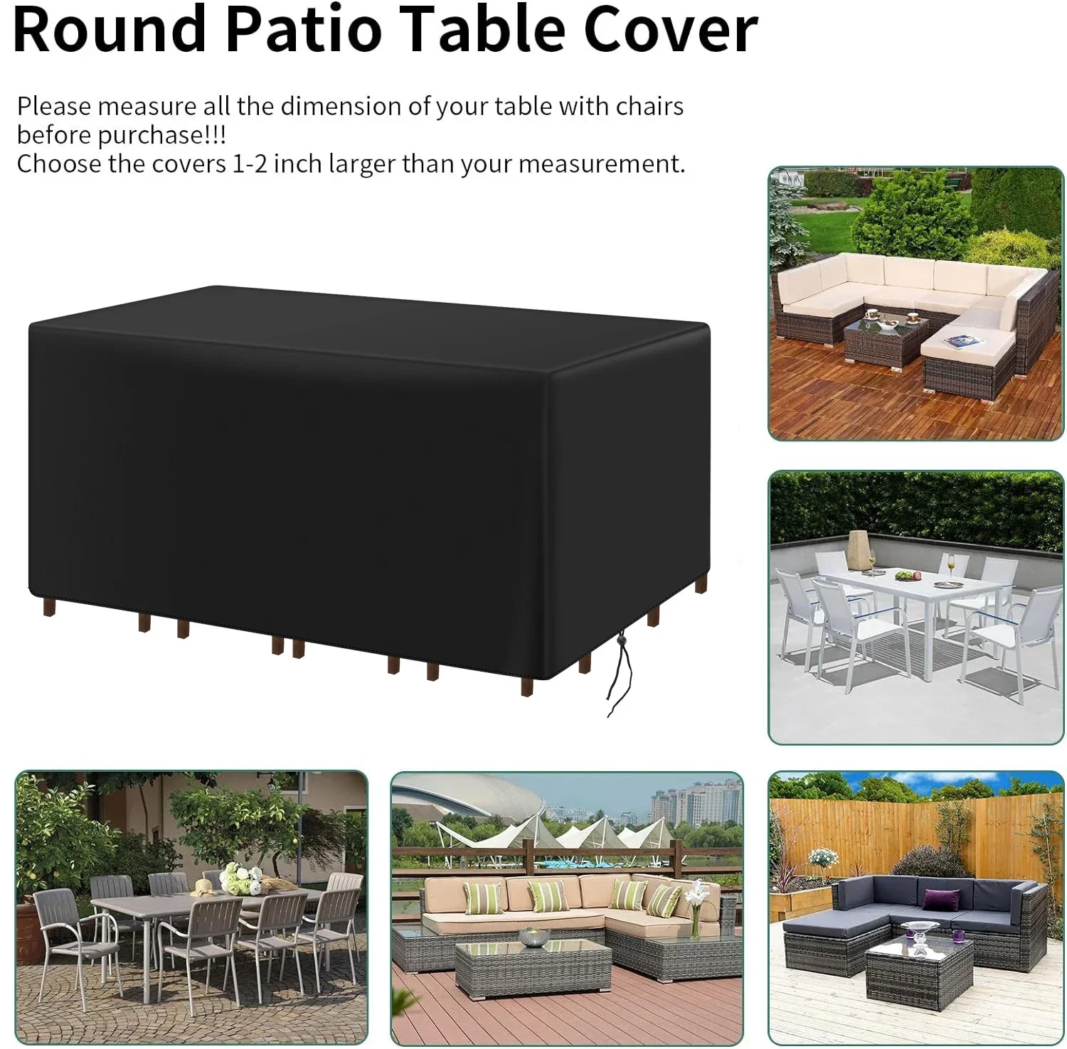 Waterproof Outdoor Terrace Garden Furniture Cover Rain And Snow Chair Cover Sofa Table And Chair Dust Cover