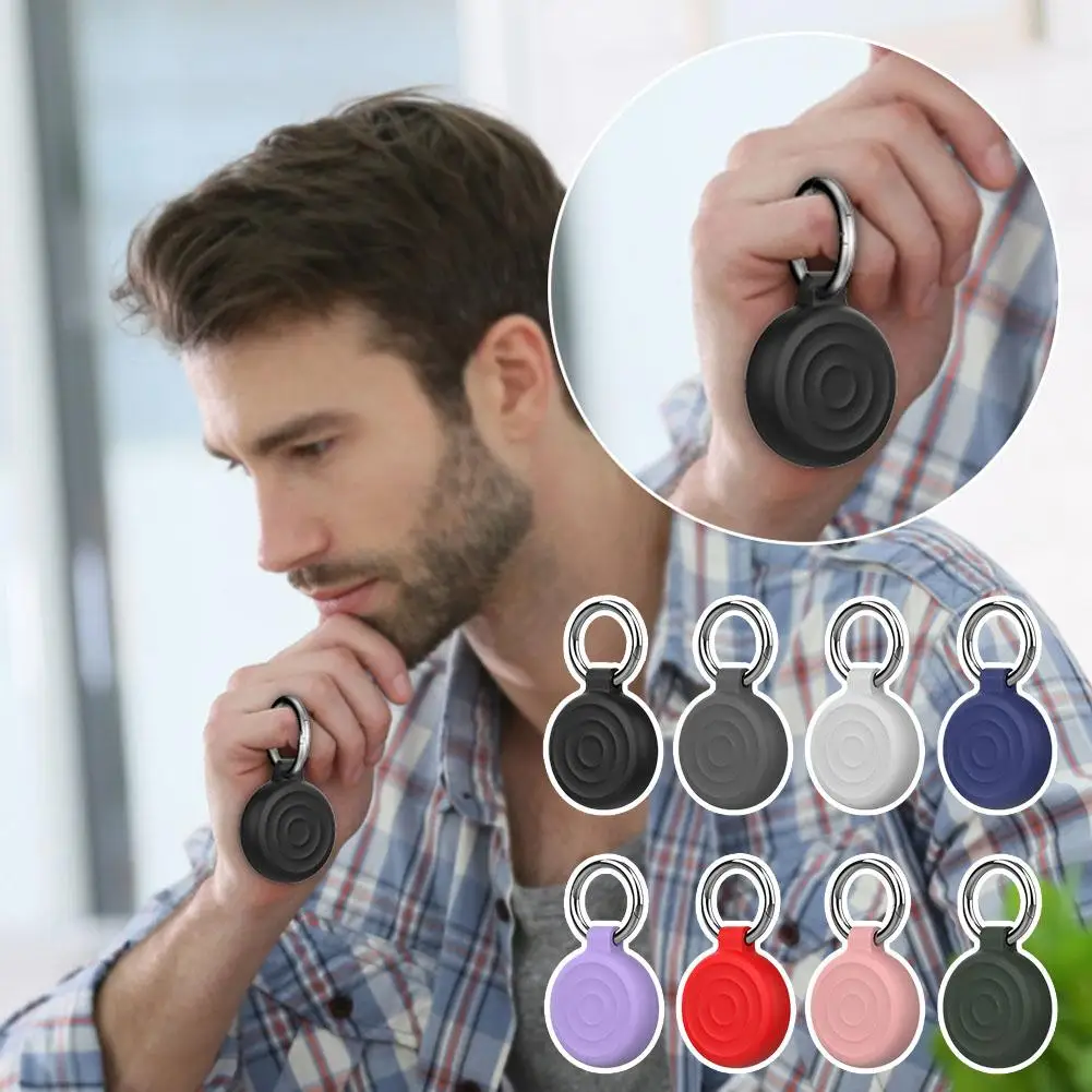   Защитный чехол для airtag Apple, защищенный от потери локатор Poyak, силиконовый водонепроницаемый защитный чехол, защита от потери устройства H9K7