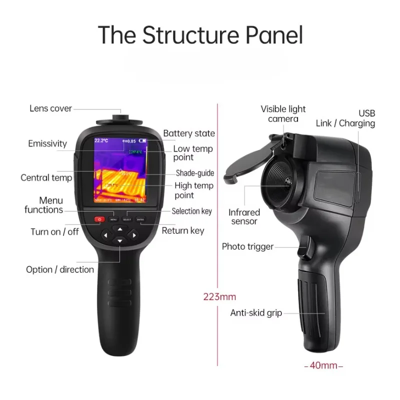 GW256 Thermograph Camera Infrared Thermal Imager Digital Handheld 3.2