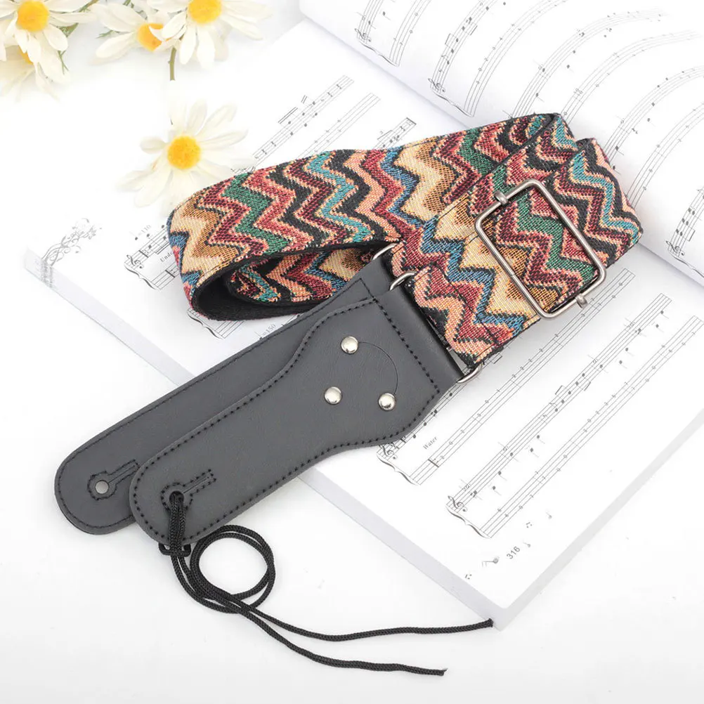 

1Pcs Stylish Guitar Strap Lightweight Durable Easy to Clean Exquisite Craftsmanship for Electric Acoustic Guitars