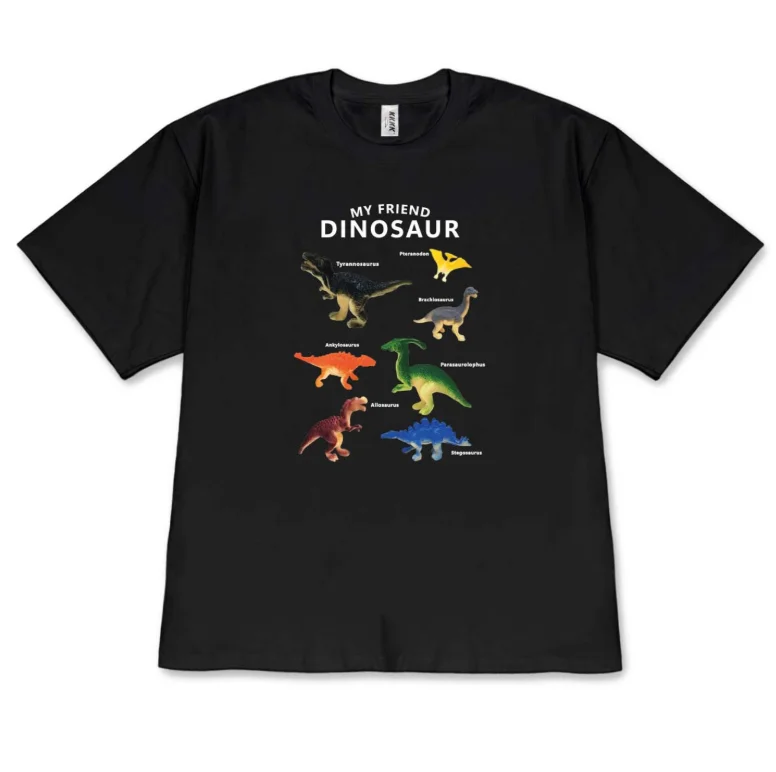 Camiseta com estampa de dinossauro kawaii para meninos e meninas, camiseta com estampa de dinossauro t-rex, elegante e versátil, estilo casual, estilo