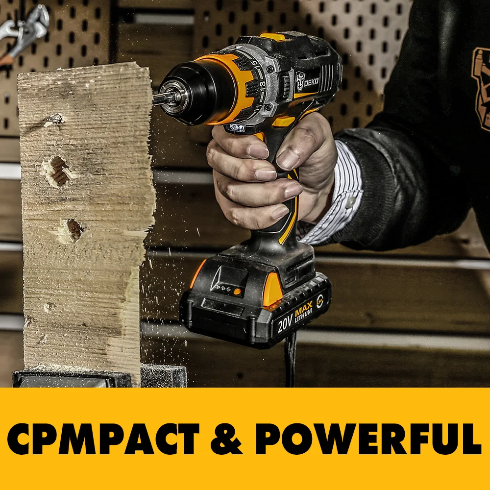 DEKO 20V MAX CORDLESS DRILL IMPACT DRILL (DU3 ONLY) ELECTRIC SCREWDRIVER POWER TOOL (GCD20DU2/3)
