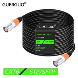 0.3M-100M CAT6/CAT6A RJ45 Stage Ethernet Extension Shielded Cable Outdoor&Indoor LAN Network STP/SFTP Cable with Zinc Alloy Plug