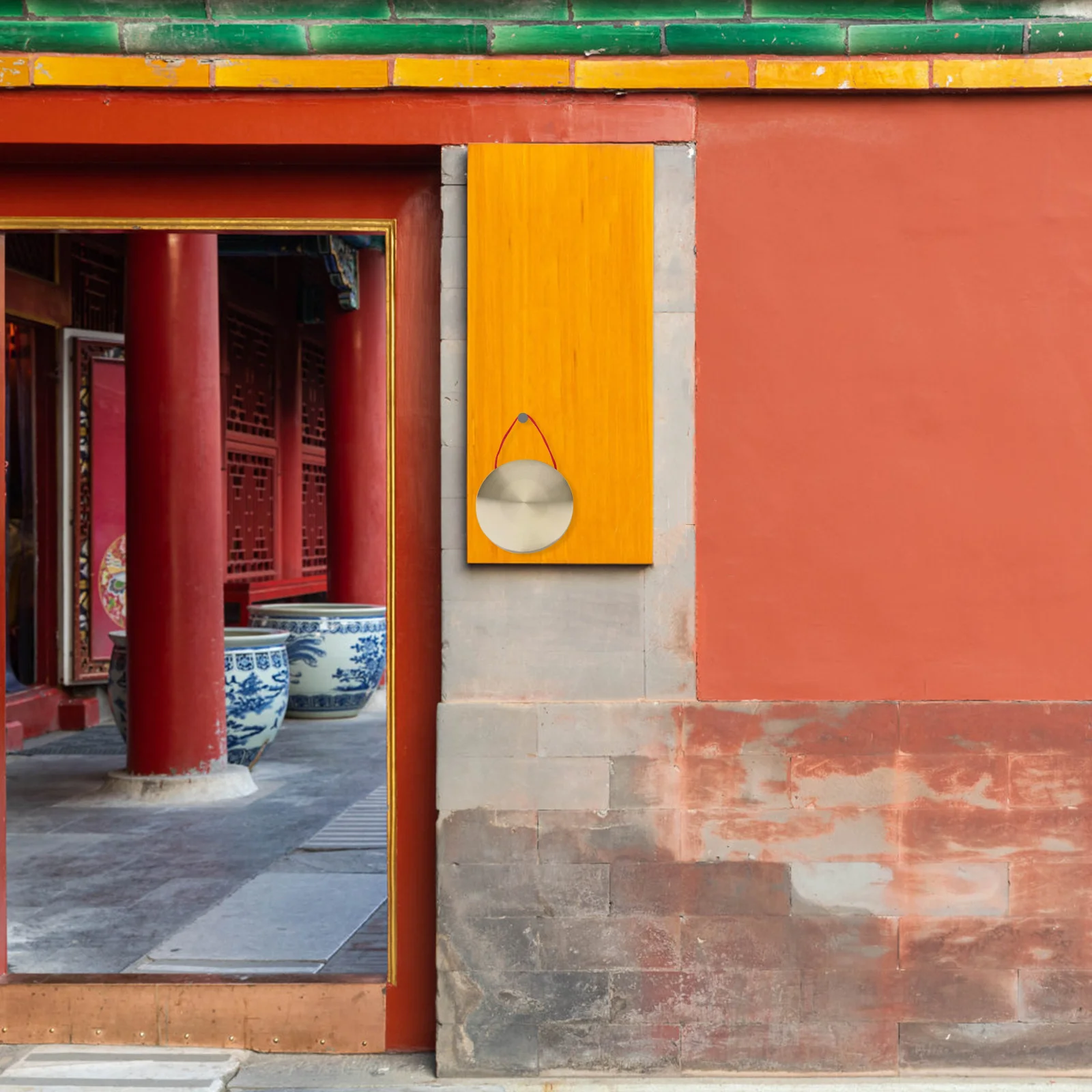 

1 set 1 Set Copper Gong Hand Brass Cymbals Wooden Stick Rhythm Training Percussion Instrument Chinese Opera Party Music