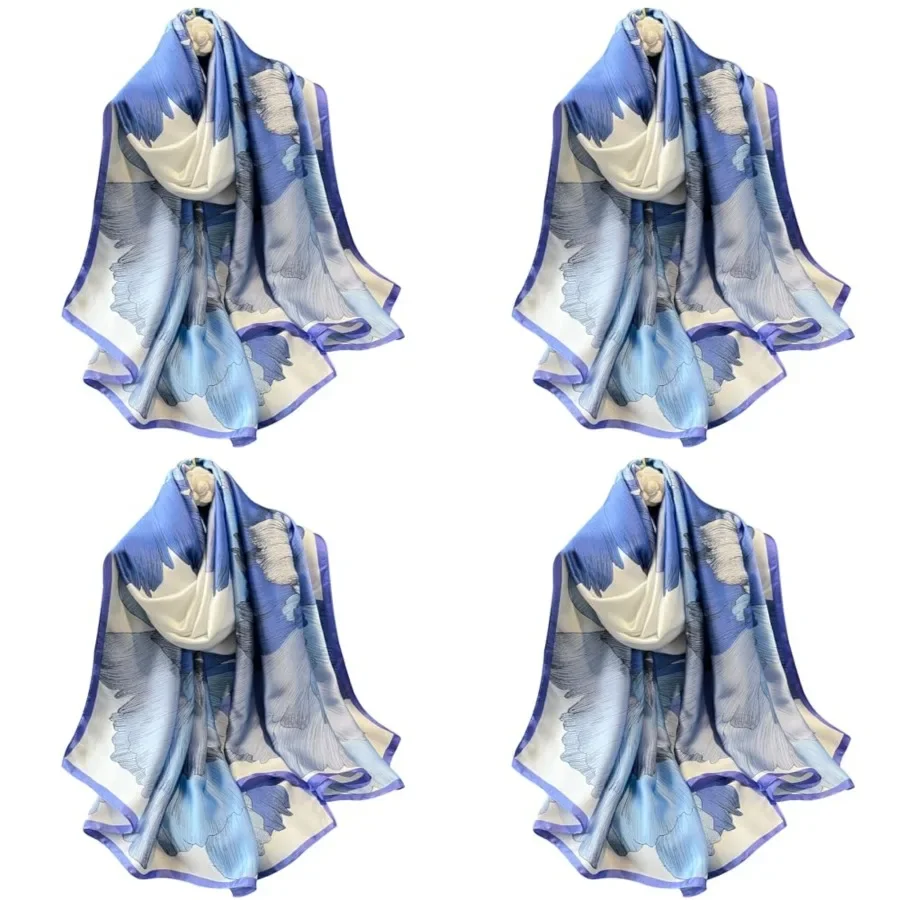 

Womens 100 Large Mulberry Silk Scarf Long Satin Scarf Fashion Lightweight Wraps