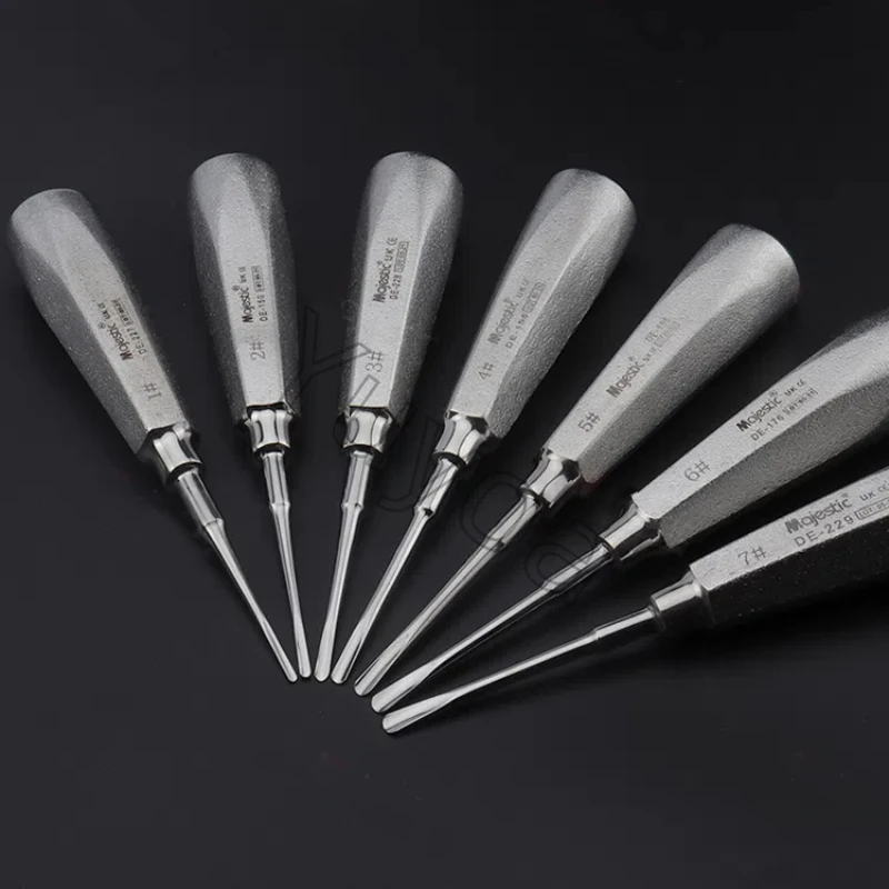 1Pc 24styles Winda dentystyczna Narzędzia do wyciągania zębów ze stali nierdzewnej Instrument chirurgiczny dentystyczny Prosta zakrzywiona winda spiralna — zdjęcie 2