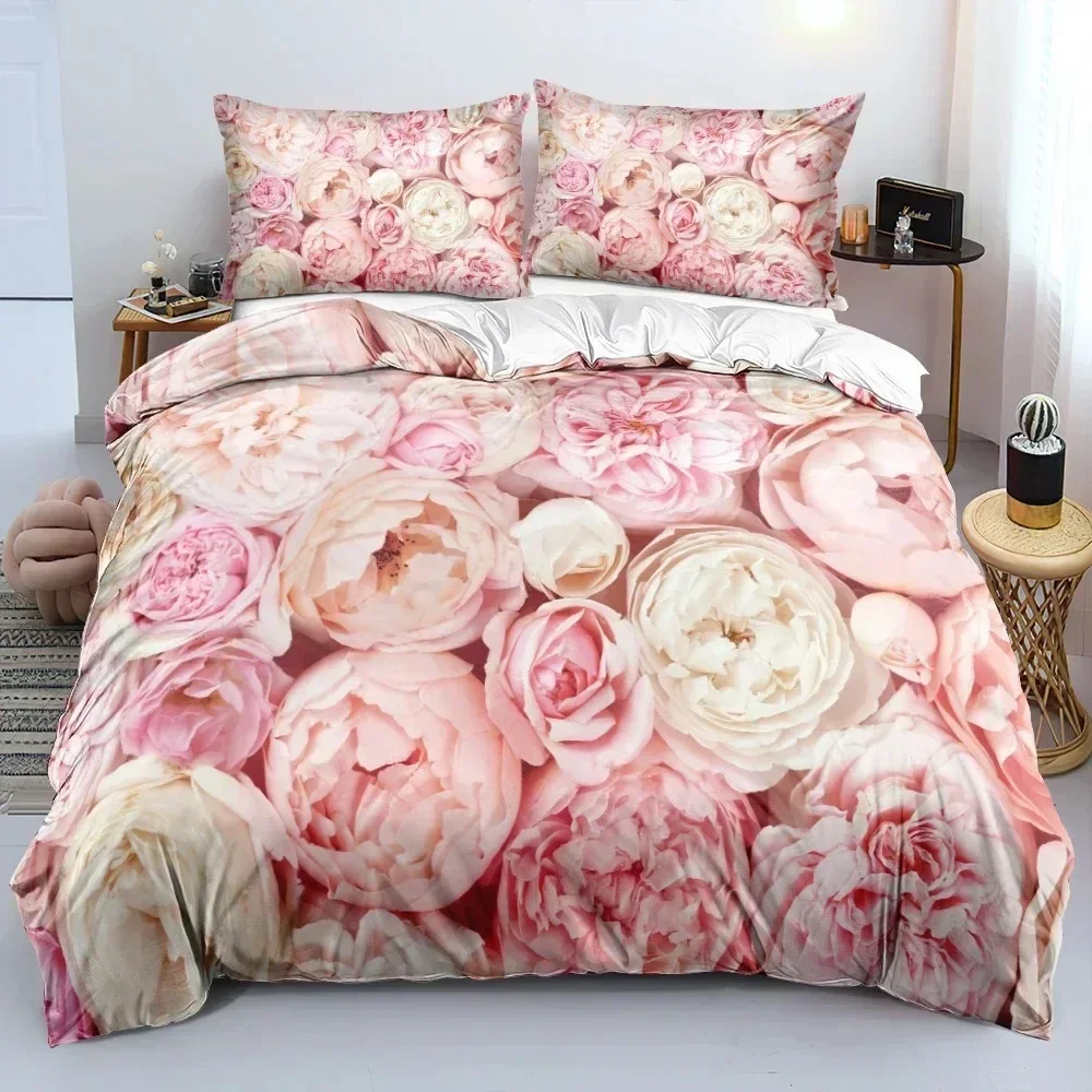 

Top 3D Printed Classic Duvet Cover Sets New Flower Blue Gold King Queen Full Twin Double Quilt Covers Pillowcases Bedding Set