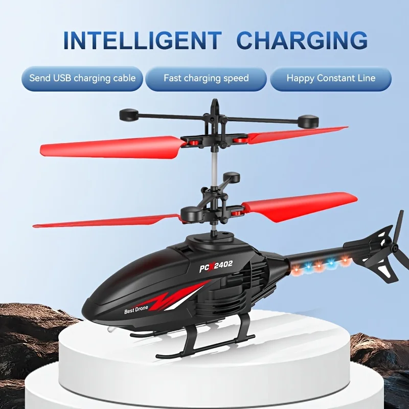 مكافحة الاصطدام طائرات التحكم عن بعد التعريفي أباتشي هليكوبتر ثنائي الوضع التحكم عن بعد معلقة الطائرة بدون طيار LED لعبة مضيئة